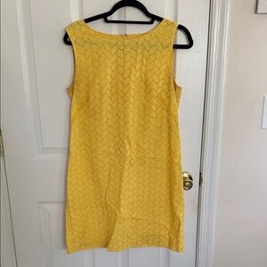 LOFT Sunny Yellow Lace Mini Dress